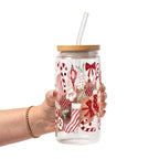 Cozy Christmas Glass Cup, Mug & Tumbler with Lid and Straw