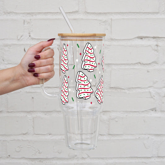 Christmas Holiday Cakes 40oz Tumbler With Lid and Straw