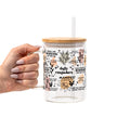 Daily Reminders Affirmations Glass Cup, Mug & Tumbler with Lid and Straw