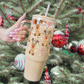 Christmas Deer and Candy Canes 40oz Tumbler With Lid and Straw