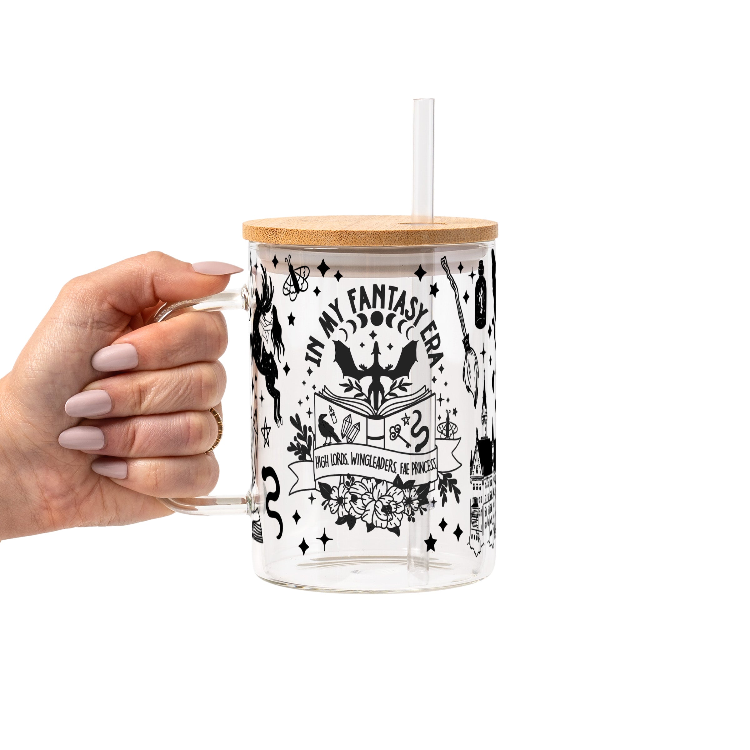 In My Fantasy Era Glass Cup, Mug & Tumbler with Lid and Straw