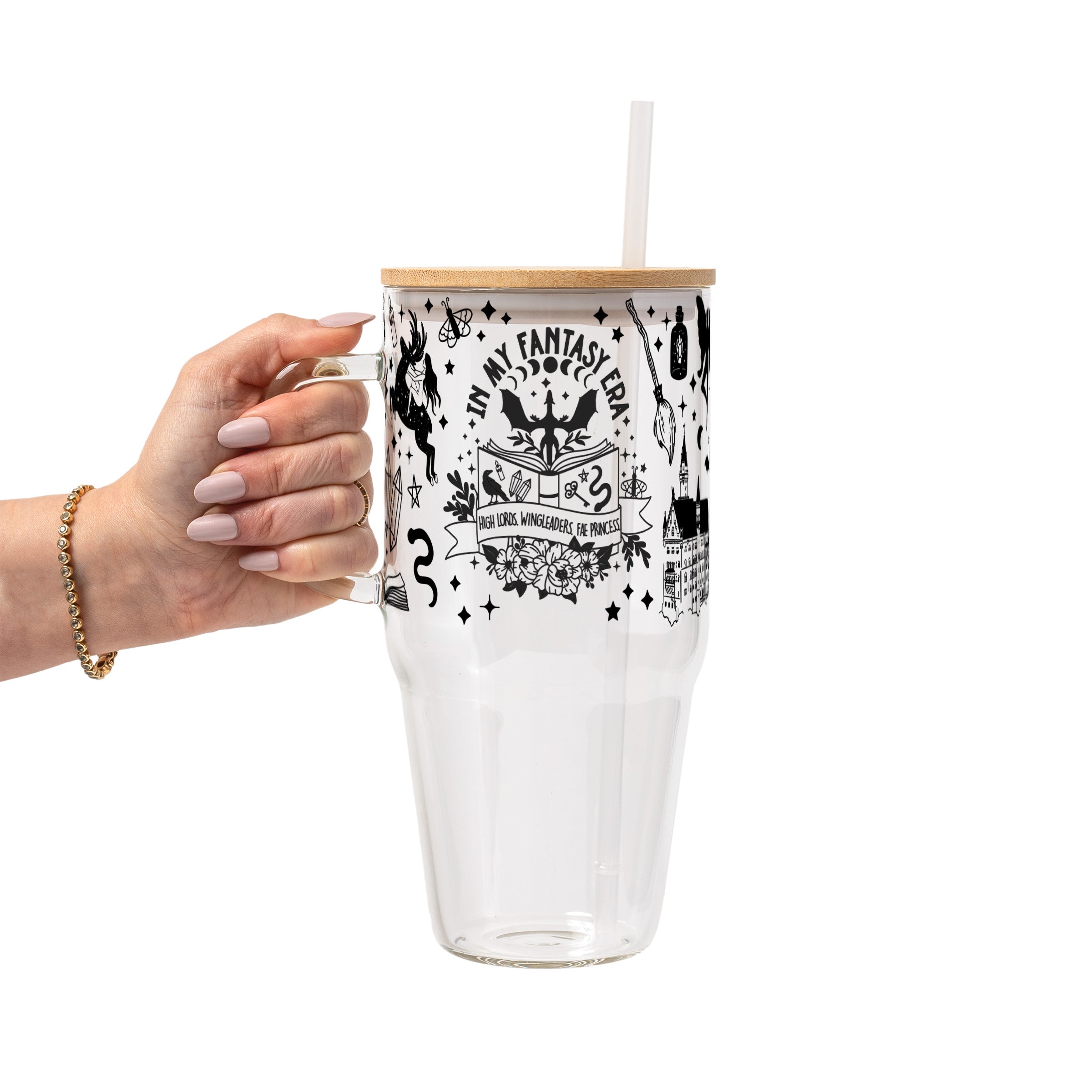 In My Fantasy Era Glass Cup, Mug & Tumbler with Lid and Straw