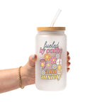 Iced Coffee Collection Glass Cup, Mug & Tumbler with Lid and Straw