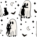 Ghost Holding Cats Glass Cup, Mug & Tumbler with Lid and Straw