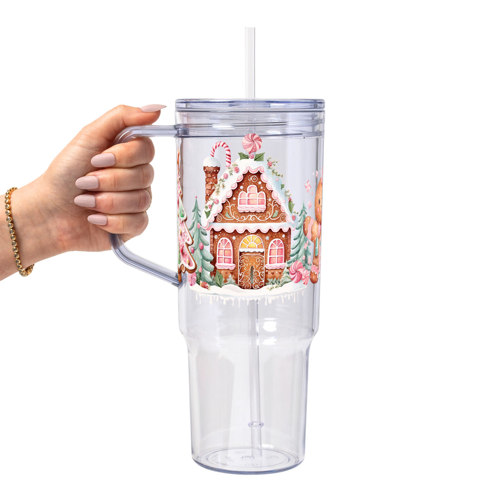 Cozy Christmas Vibes Glass Cup, Mug & Tumbler with Lid and Straw