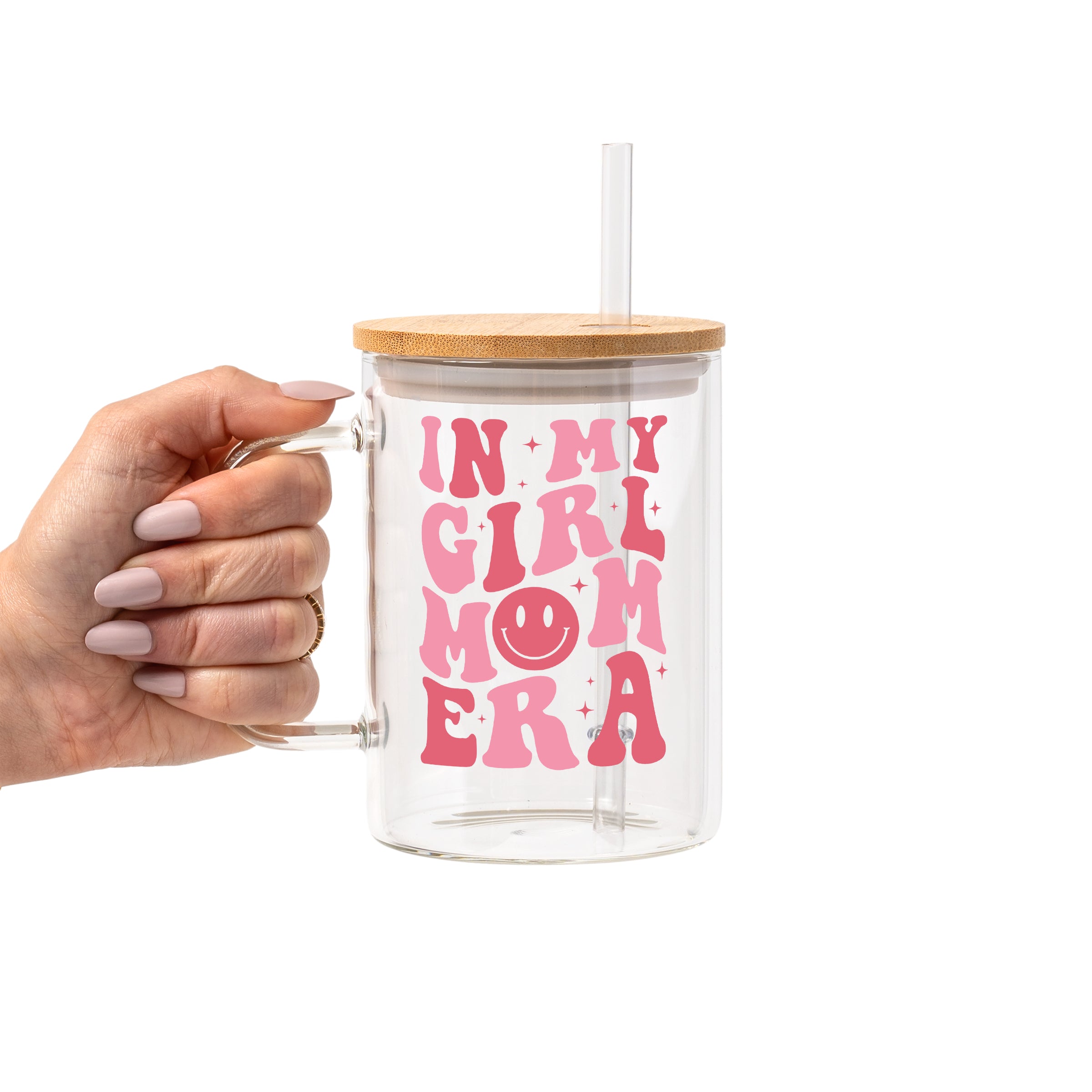 In My Girl Mom Era Glass Cup, Mug & Tumbler with Lid and Straw