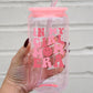 Girl Mom Era 16oz Glass Can Cup With Lid and Straw