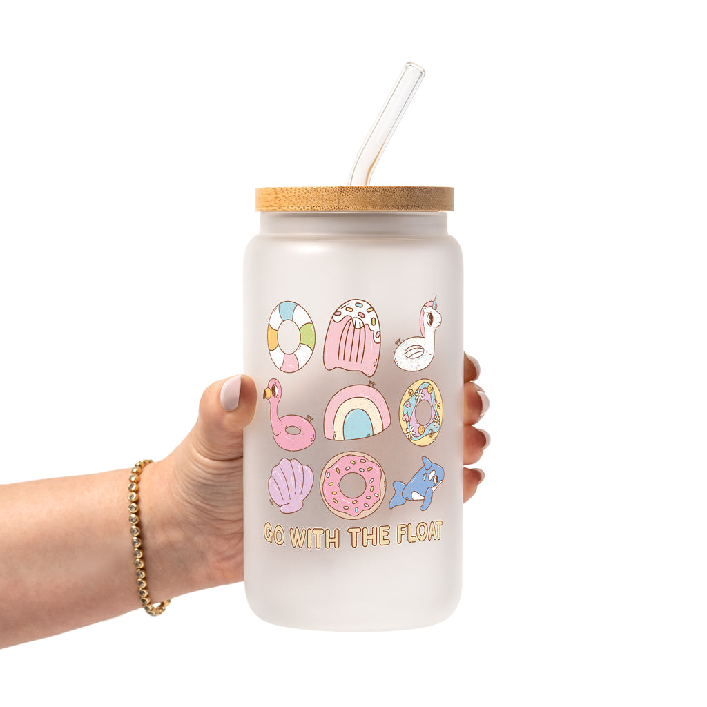 Go With the Float Glass Cup, Mug & Tumbler with Lid and Straw