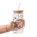 Gym Girl Glass Cup, Mug & Tumbler with Lid and Straw