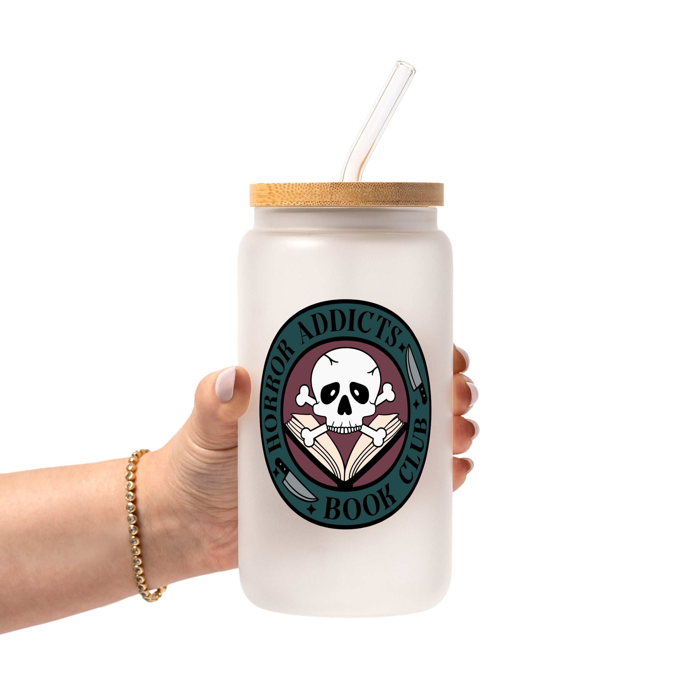 Bookish Reader Glass Cup, Mug & Tumbler with Lid and Straw