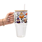 Highland Horror Glass Cup, Mug & Tumbler with Lid and Straw