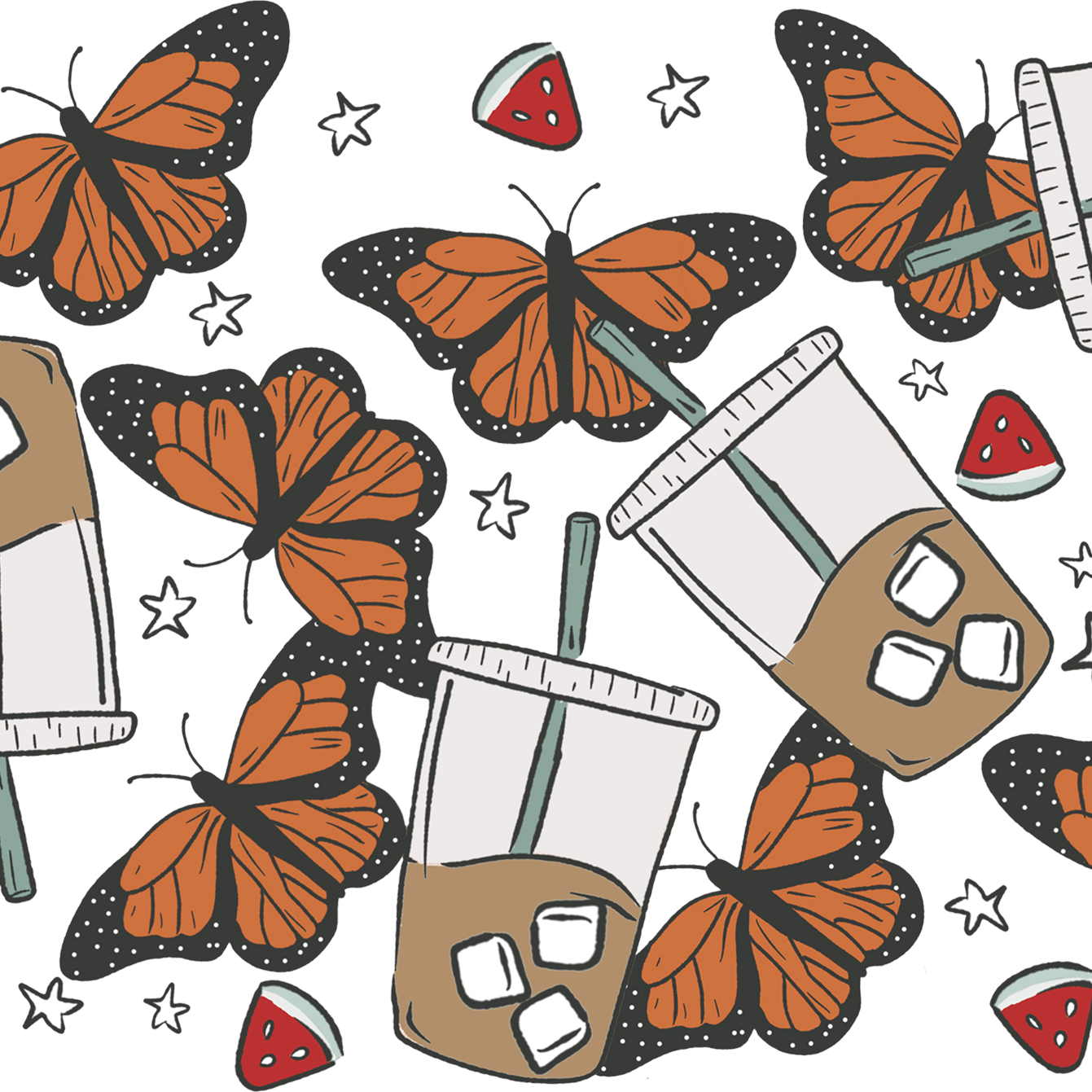 Spring Butterfly Aesthetic Glass Cup, Mug & Tumbler with Lid and Straw