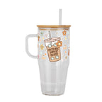 Emotional Support Jenna Bestie Glass Cup, Mug & Tumbler with Lid and Straw