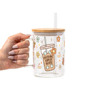 Emotional Support Jenna Bestie Glass Cup, Mug & Tumbler with Lid and Straw