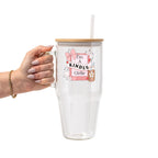 Bookish Reader Glass Cup, Mug & Tumbler with Lid and Straw