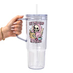 Bookish Reader Glass Cup, Mug & Tumbler with Lid and Straw