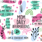 Mom Daily Affirmations Glass Cup, Mug & Tumbler with Lid and Straw