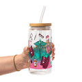 Sips & Scrubs Medical Glass Cup, Mug & Tumbler with Lid and Straw