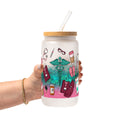 Sips & Scrubs Medical Glass Cup, Mug & Tumbler with Lid and Straw