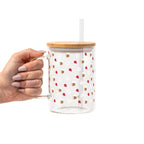 Spring 2025 Aesthetic Glass Cup, Mug & Tumbler with Lid and Straw