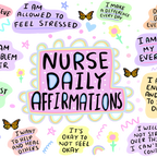 Nurse Daily Affirmations Glass Cup, Mug & Tumbler with Lid and Straw