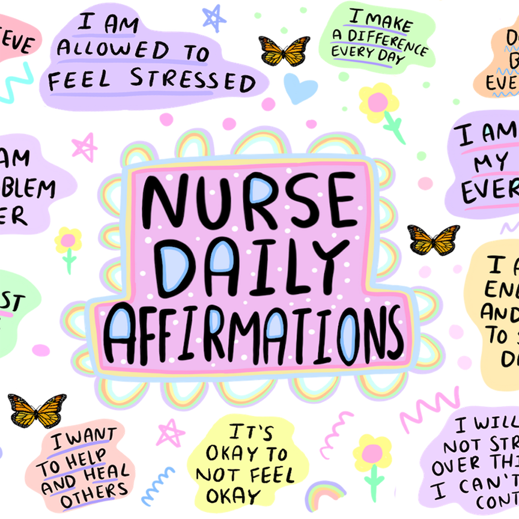 Nurse Daily Affirmations Glass Cup, Mug & Tumbler with Lid and Straw