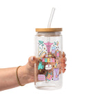 Sips And Scrubs Medical Glass Cup, Mug & Tumbler with Lid and Straw