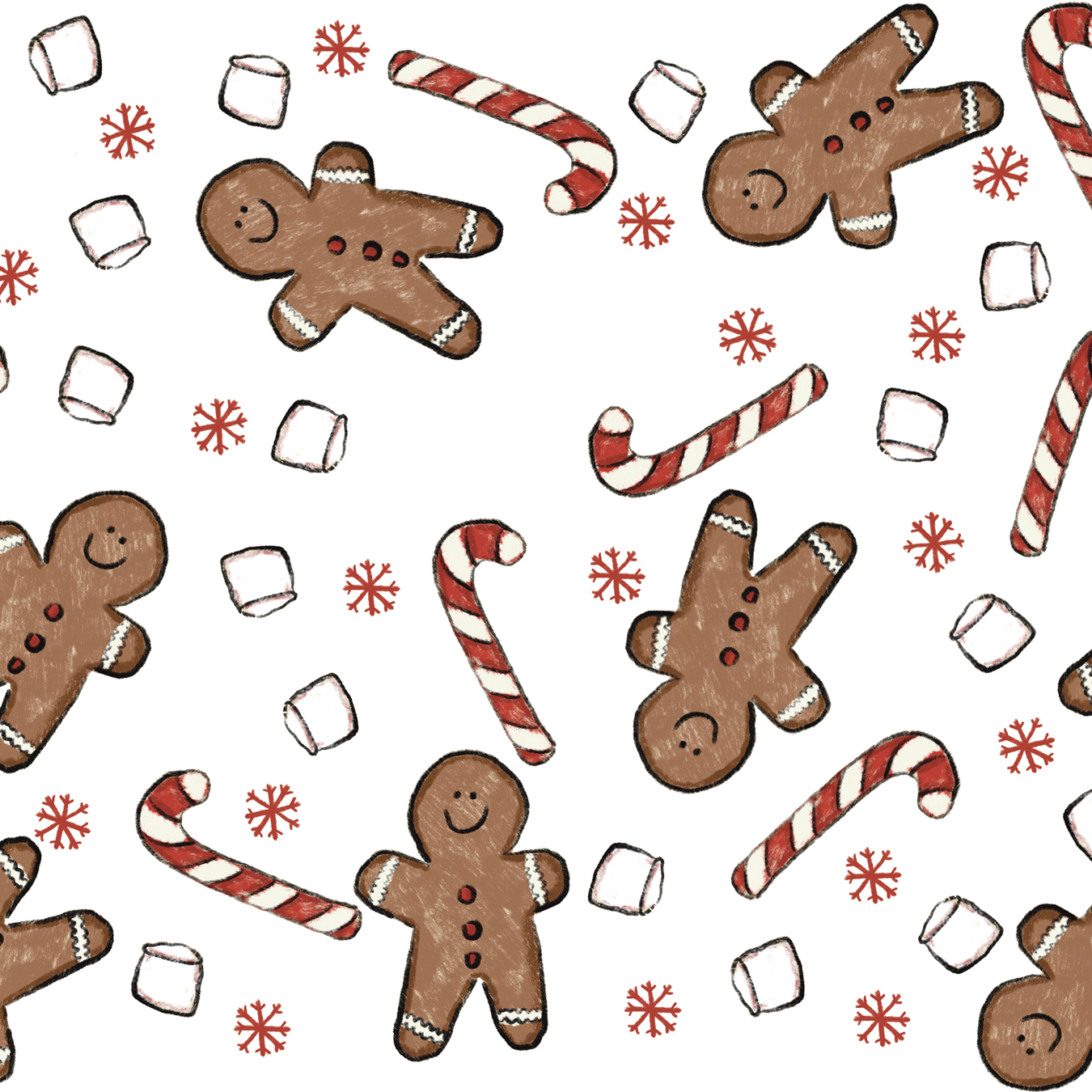 Christmas Gingerbread Candy Glass Cup, Mug & Tumbler with Lid and Straw