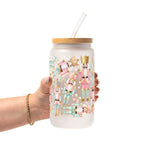 Pink Nutcracker Christmas Glass Cup, Mug & Tumbler with Lid and Straw