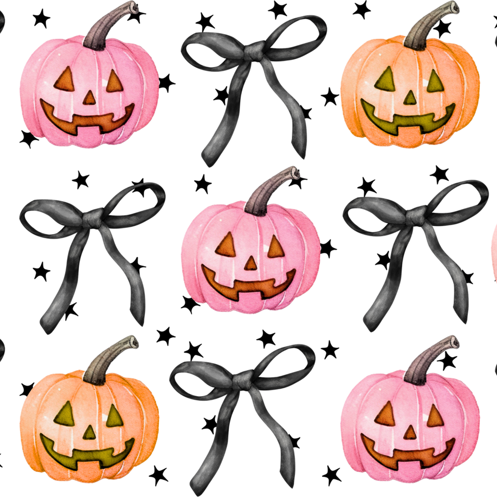 Halloween Coquette Pumpkins Glass Cup, Mug & Tumbler with Lid and Straw
