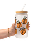 Pumpkin Patch Glass Cup, Mug & Tumbler with Lid and Straw