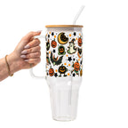 Retrocore Halloween Glass Cup, Mug & Tumbler with Lid and Straw