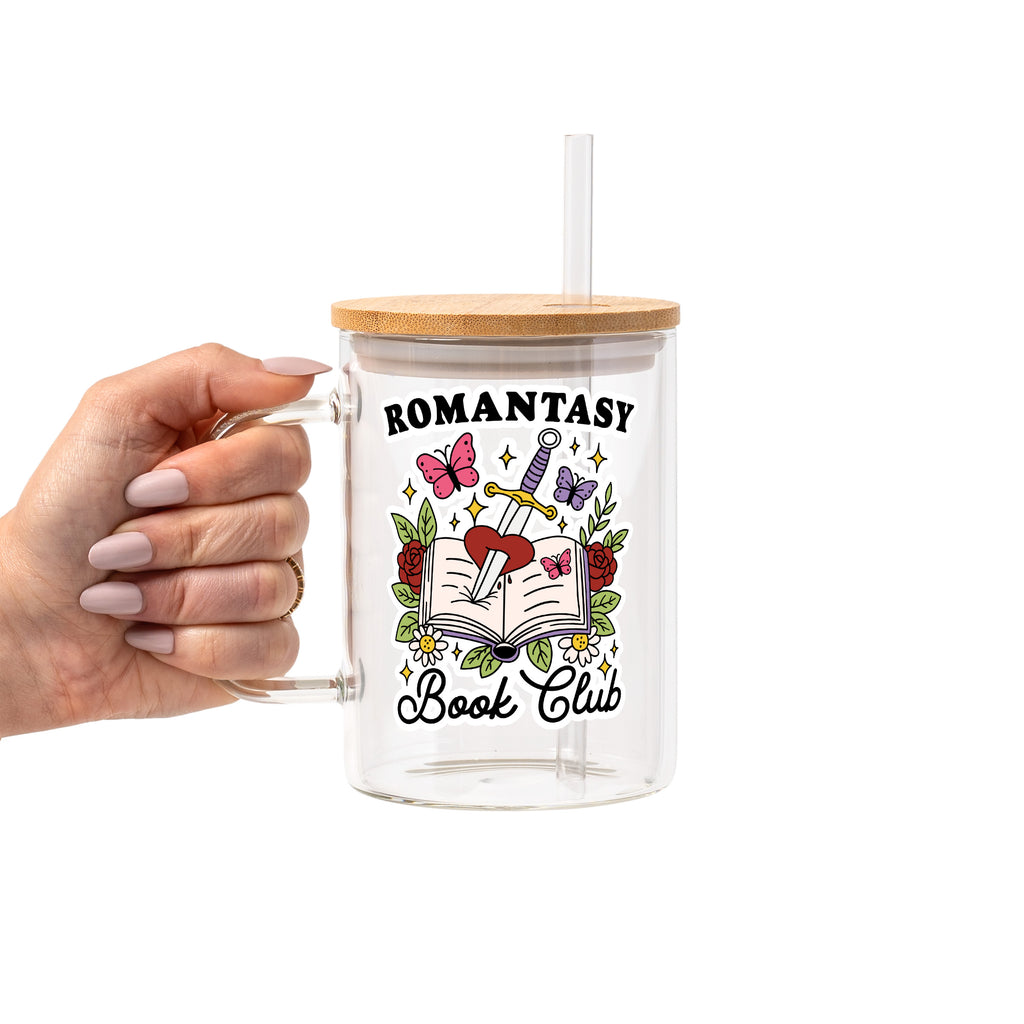 Bookish Reader Glass Cup, Mug & Tumbler with Lid and Straw