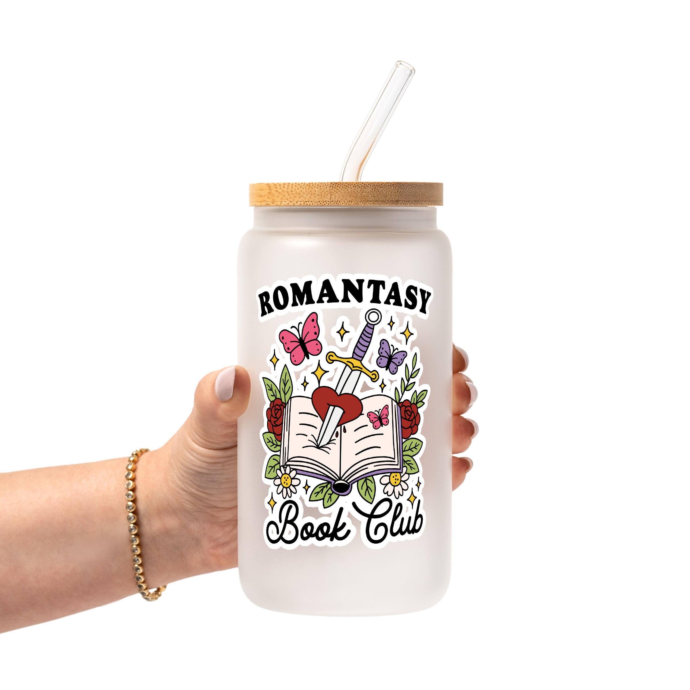 Bookish Reader Glass Cup, Mug & Tumbler with Lid and Straw