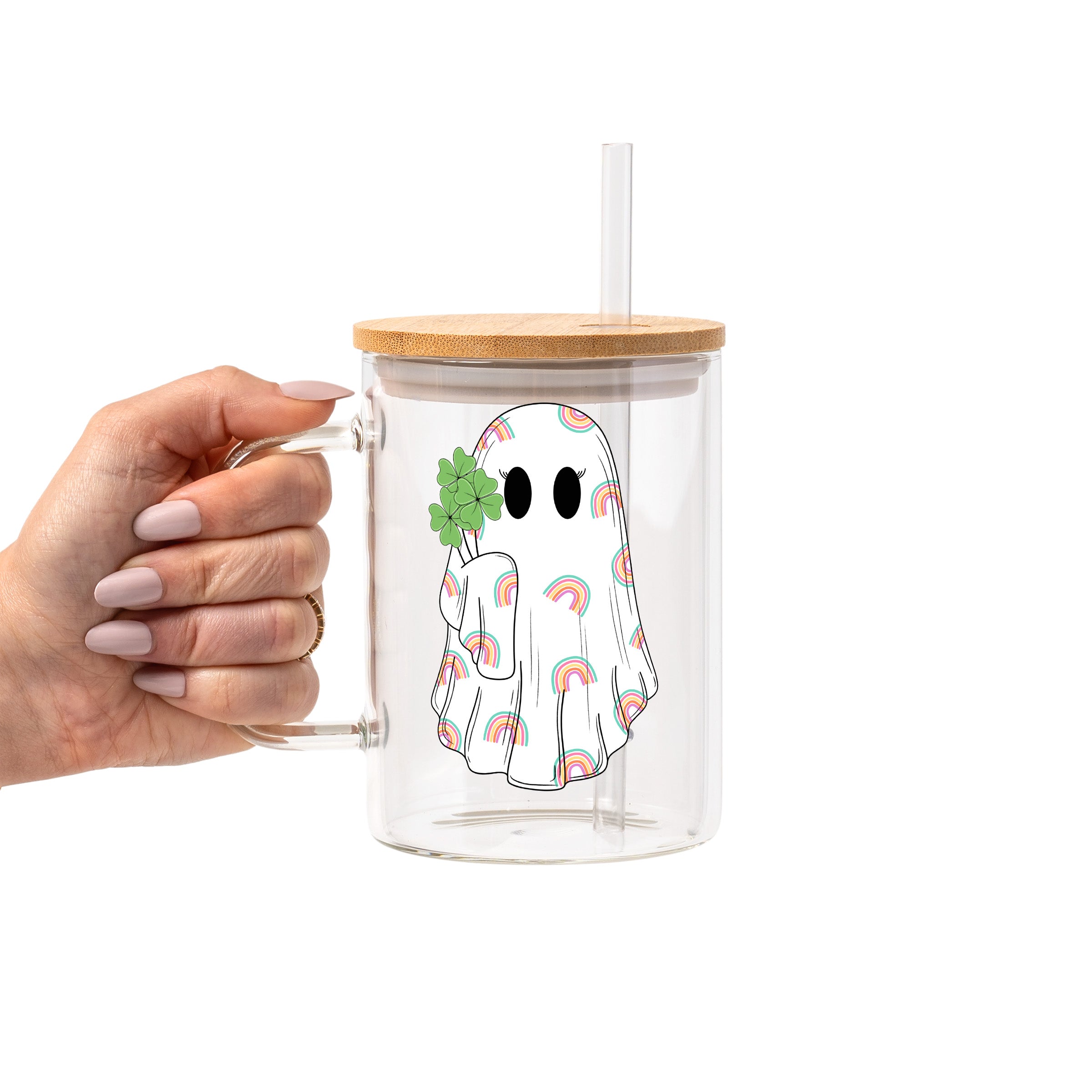 St Patricks Day Collection Glass Cup, Mug & Tumbler with Lid and Straw