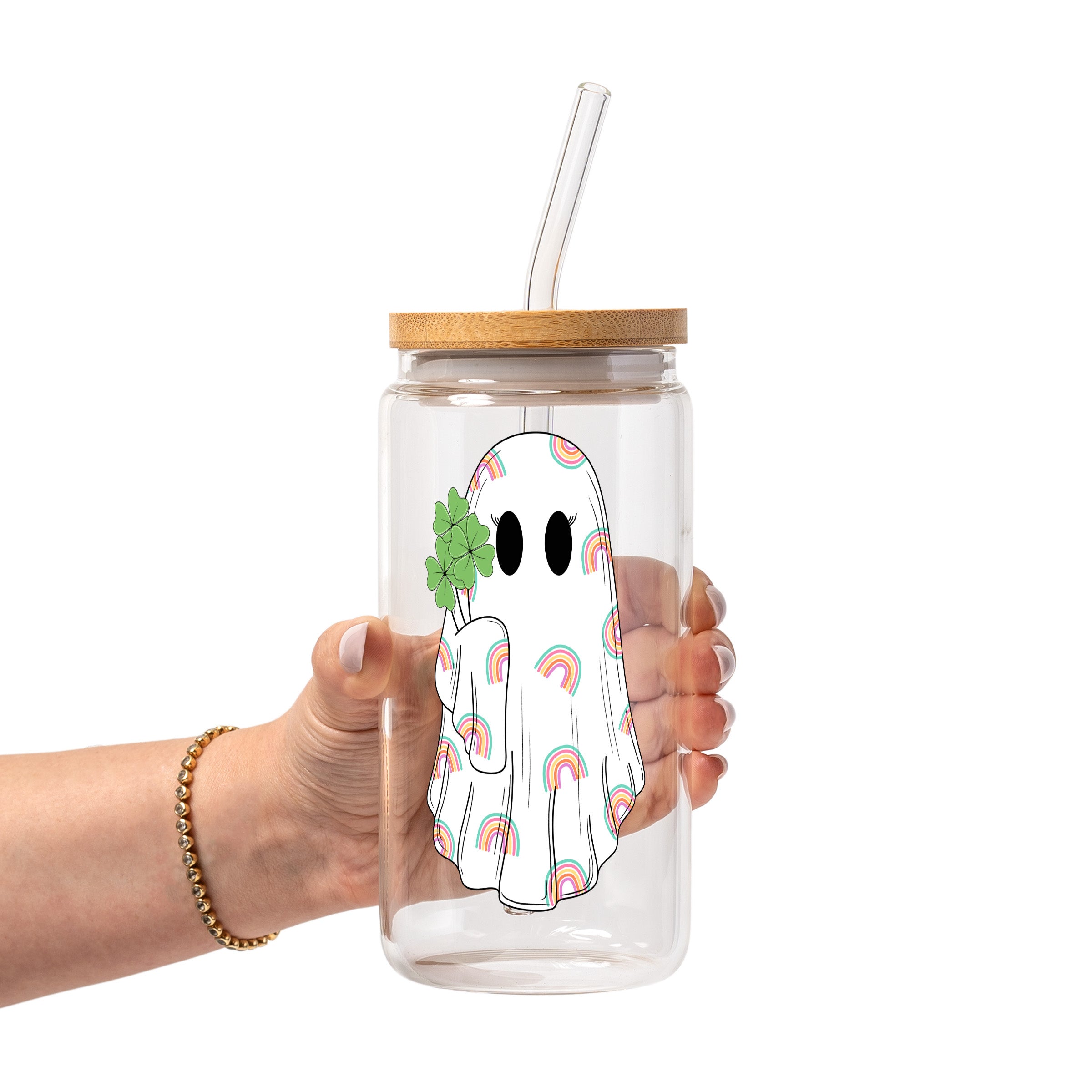 St Patricks Day Collection Glass Cup, Mug & Tumbler with Lid and Straw