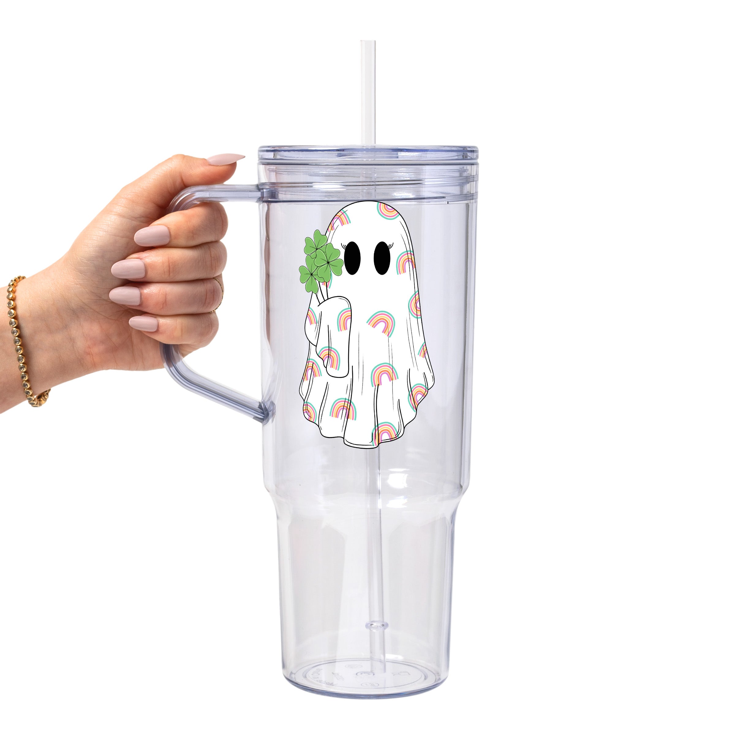 St Patricks Day Collection Glass Cup, Mug & Tumbler with Lid and Straw
