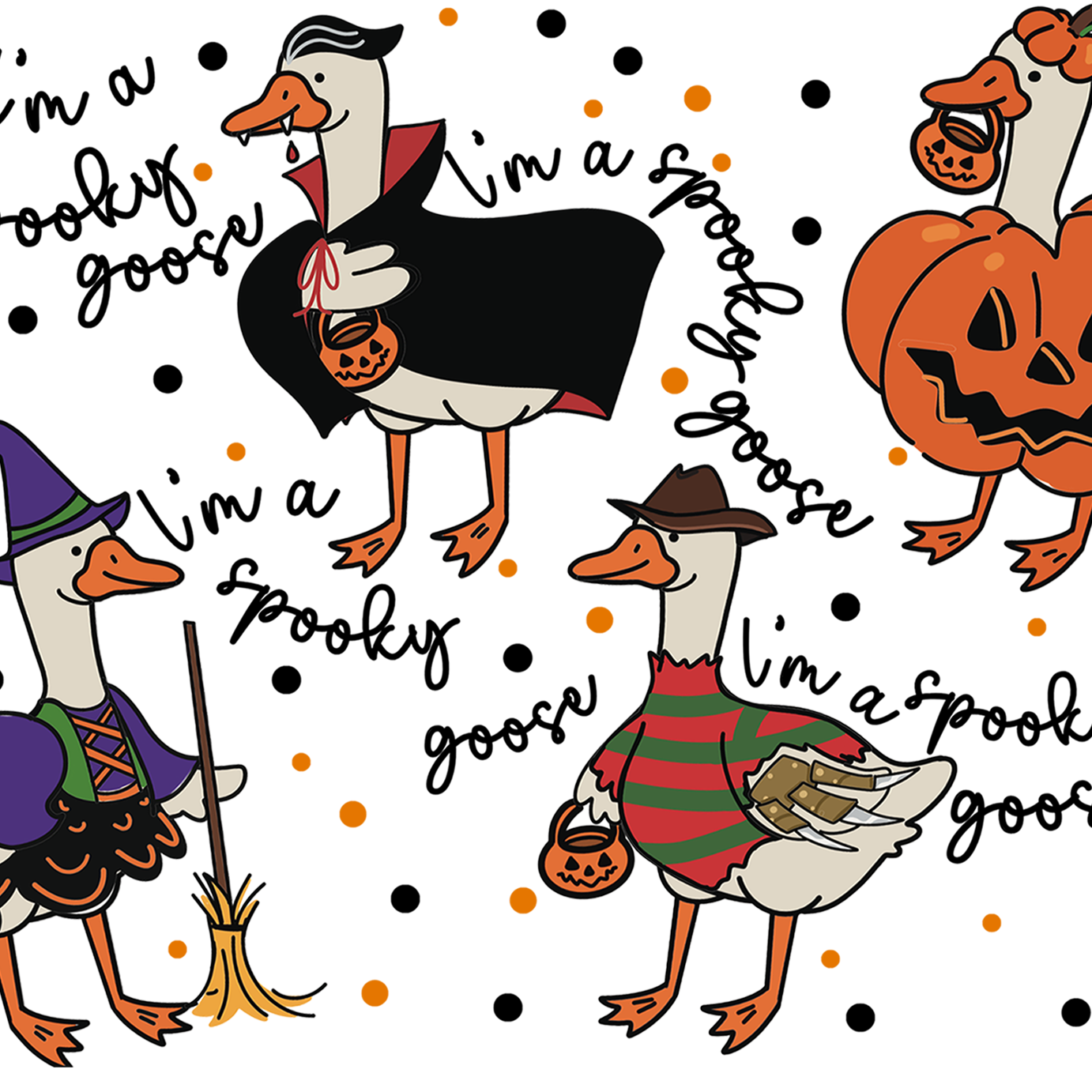 Spooky Goose Glass Cup, Mug & Tumbler with Lid and Straw