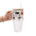 Spooky Goose Glass Cup, Mug & Tumbler with Lid and Straw