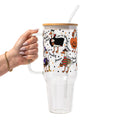 Spooky Goose Glass Cup, Mug & Tumbler with Lid and Straw