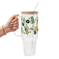 St. Patrick's Day Inspired Glass Cup, Mug & Tumbler with Lid and Straw