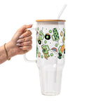 St. Patrick's Day Inspired Glass Cup, Mug & Tumbler with Lid and Straw