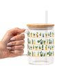 Succulent Lover Glass Cup, Mug & Tumbler with Lid and Straw