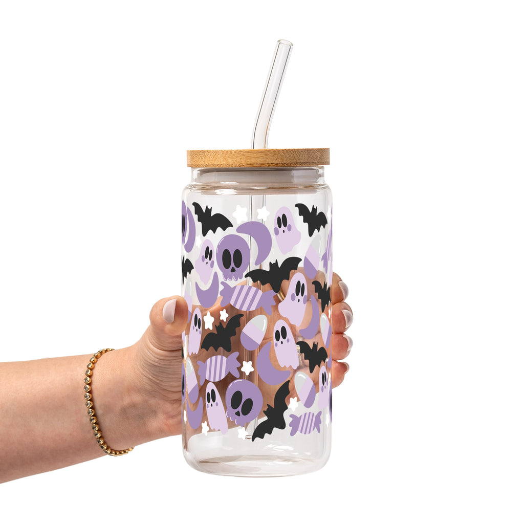 Sweet & Spooky Glass Cup, Mug & Tumbler with Lid and Straw