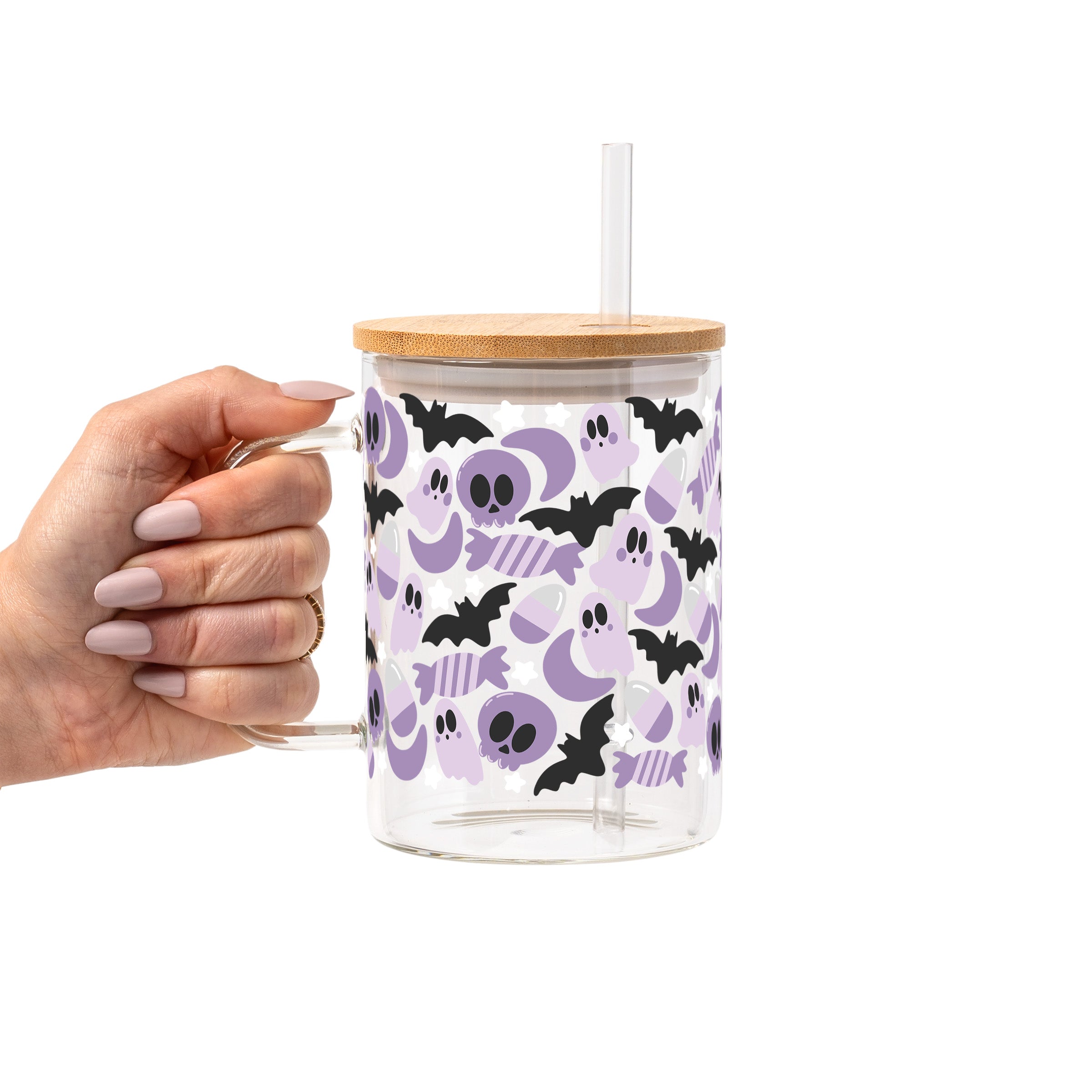 Sweet & Spooky Glass Cup, Mug & Tumbler with Lid and Straw