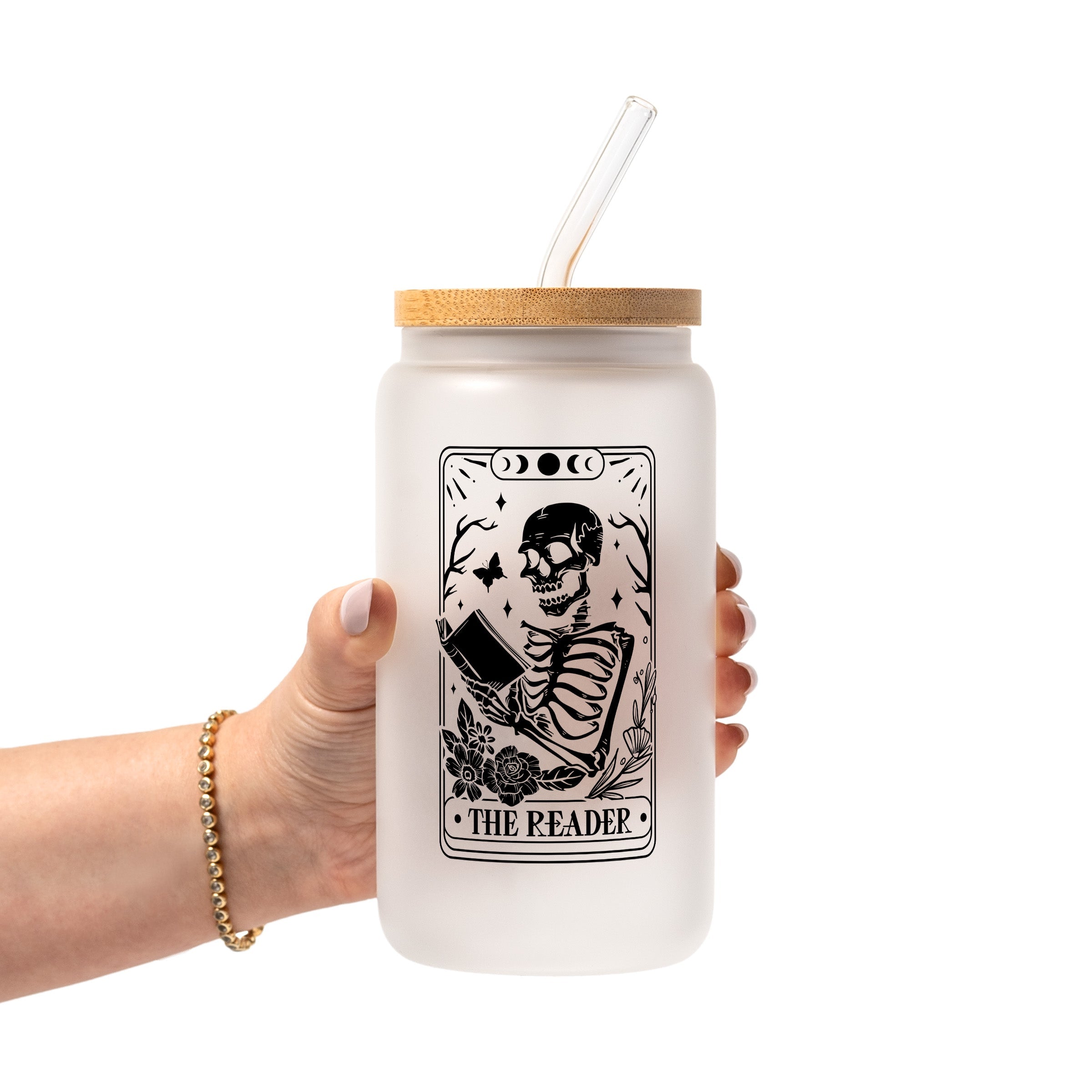 The Reader Glass Cup, Mug & Tumbler with Lid and Straw