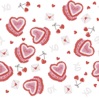 Valentine's Day Heart Cakes Glass Cup, Mug & Tumbler with Lid and Straw