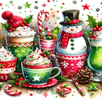 Holiday Snowman Glass Cup, Mug & Tumbler with Lid and Straw