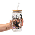 War College Glass Cup, Mug & Tumbler with Lid and Straw