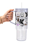 War College Glass Cup, Mug & Tumbler with Lid and Straw